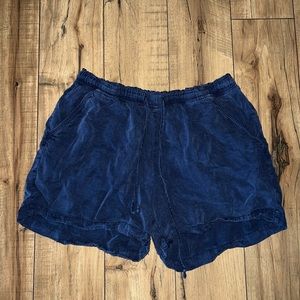 blue shorts